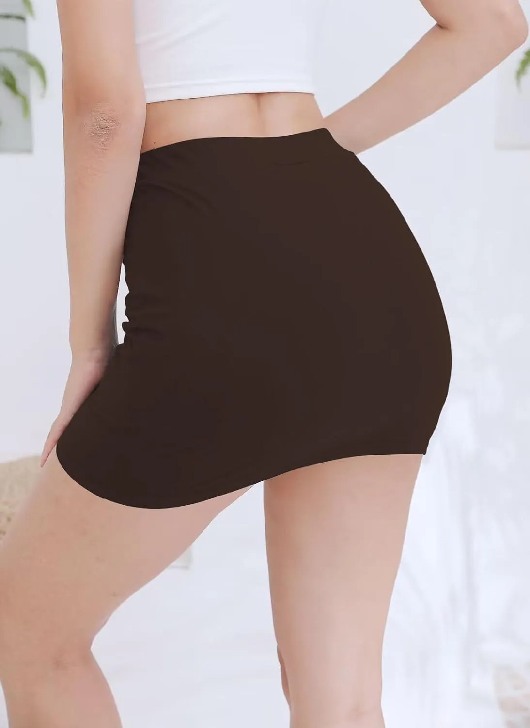 Black Mini Skirt Skort for Women Leopard Pencil Bodycon Short Skirts with Shorts Underneath y2k Cargo Skirt