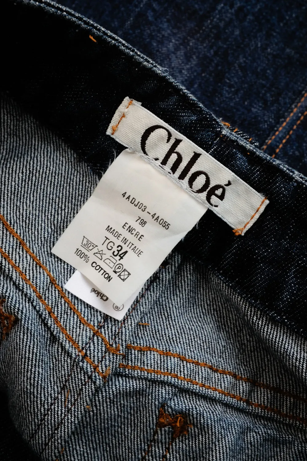 CHLOÉ BLUE DENIM MINI SKIRT