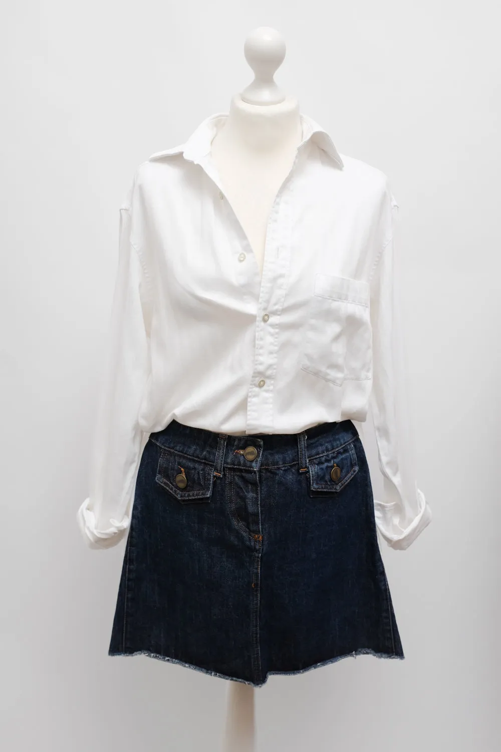 CHLOÉ BLUE DENIM MINI SKIRT