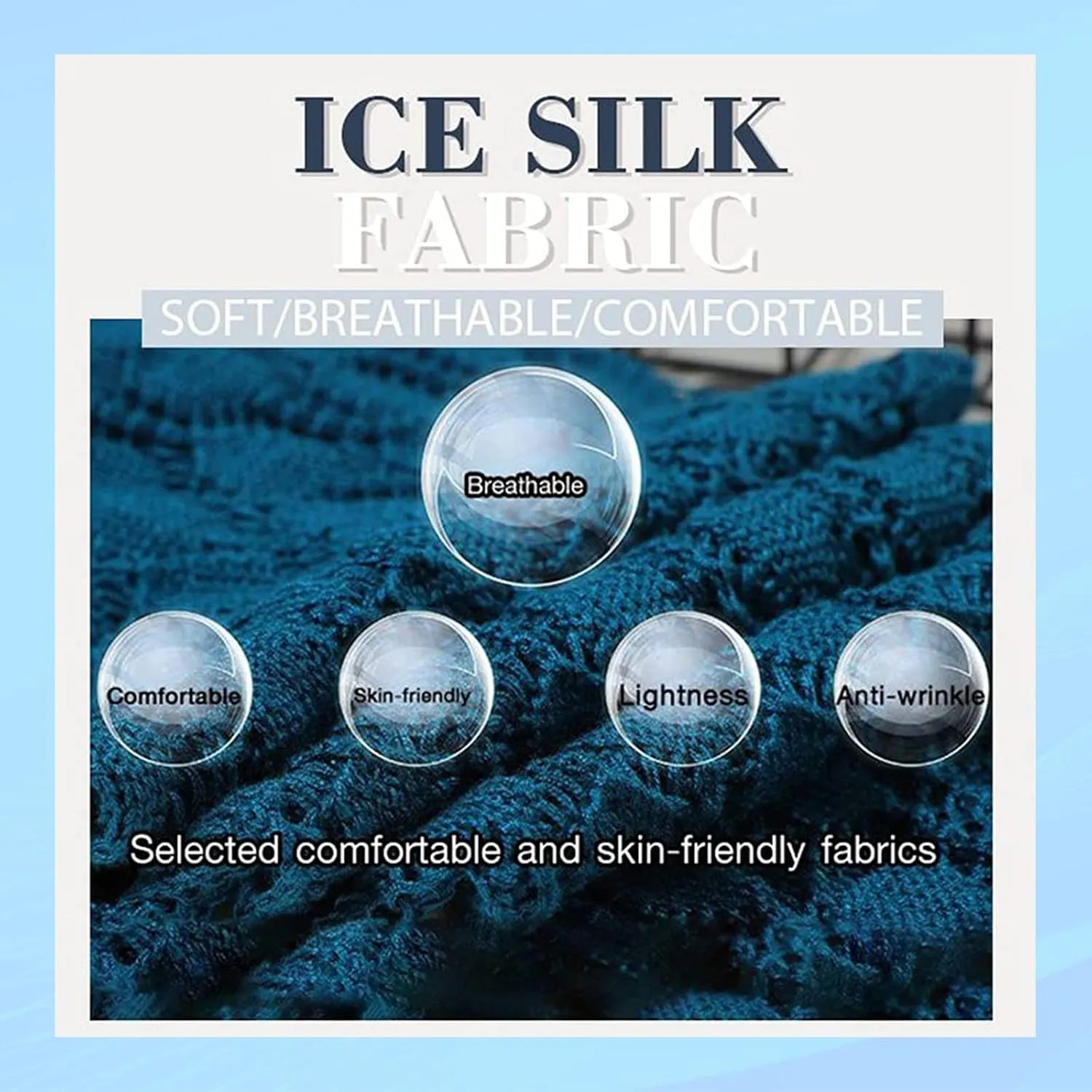 Ice Silk Knitted Shawl, Summer Hollow-Out Knit Wrap for Women