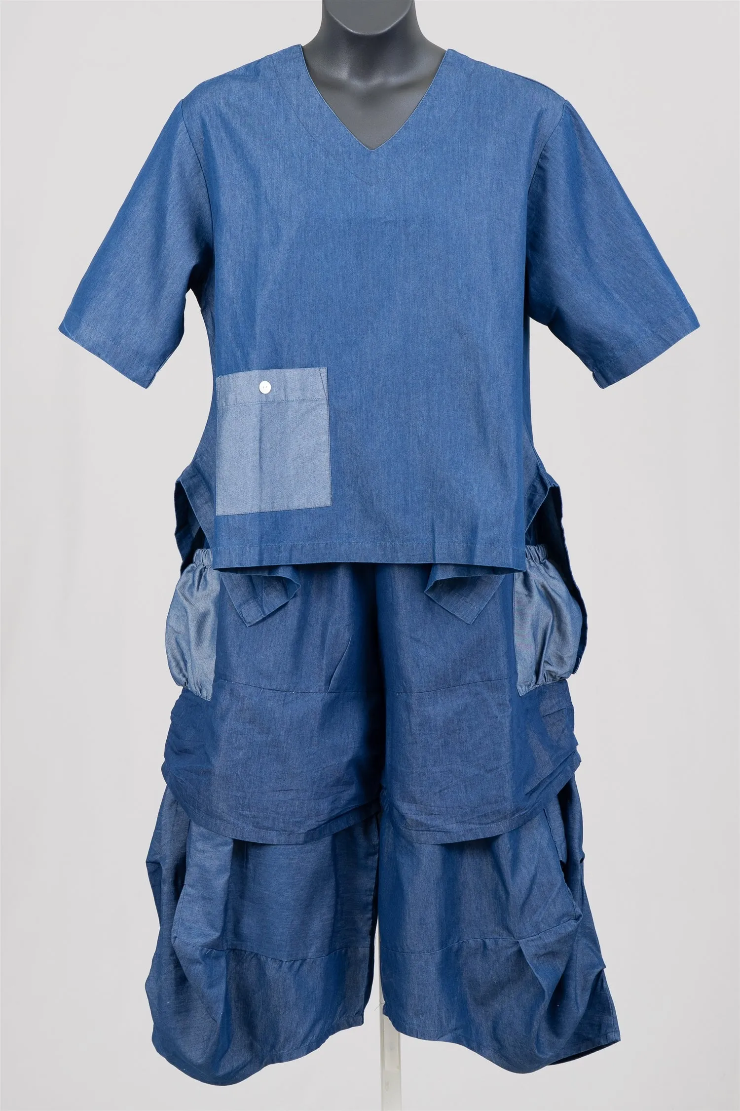 Step In Style AA22351B Denim 2pc Pant Set