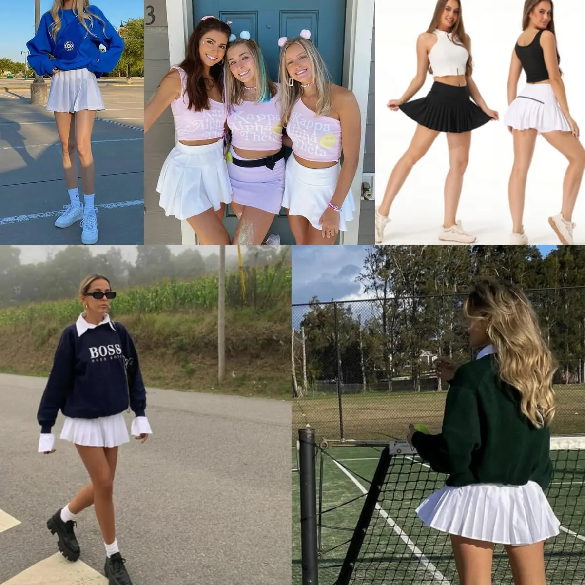 Women Pleated Tennis Skirt High Waisted Golf Athletic Skort Mini Skirts with Shorts Pockets Workout Running Apparel