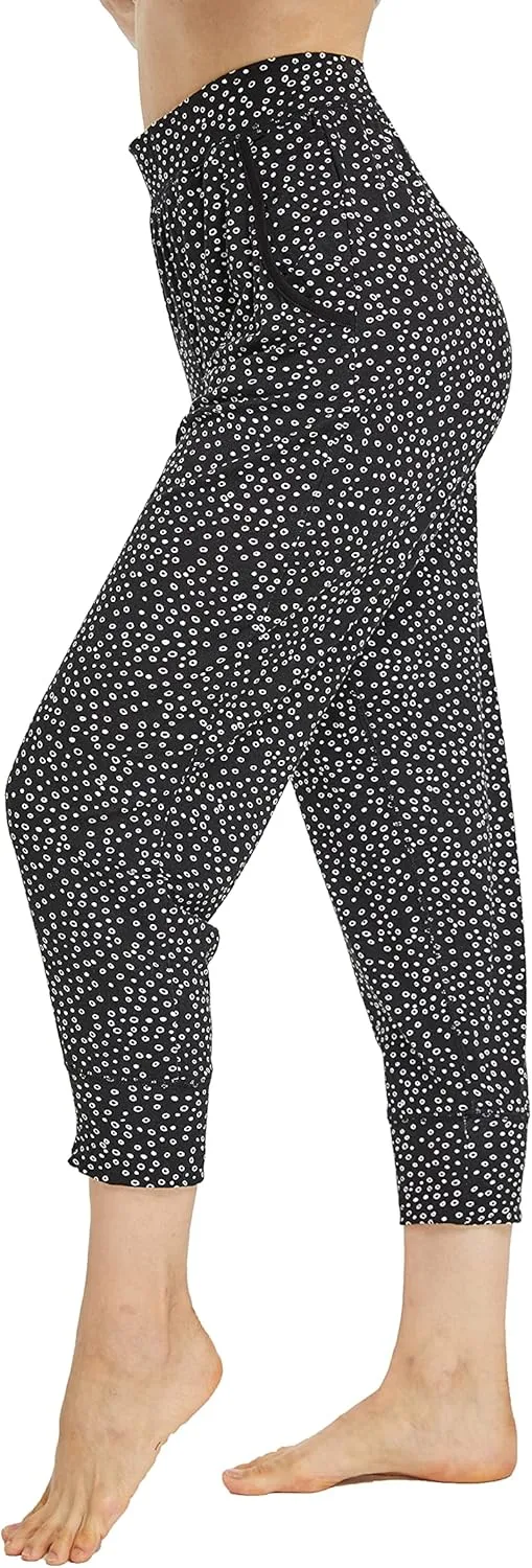 Womens Casual Stretch Cotton Pajama Pants Simple Lounge Pants