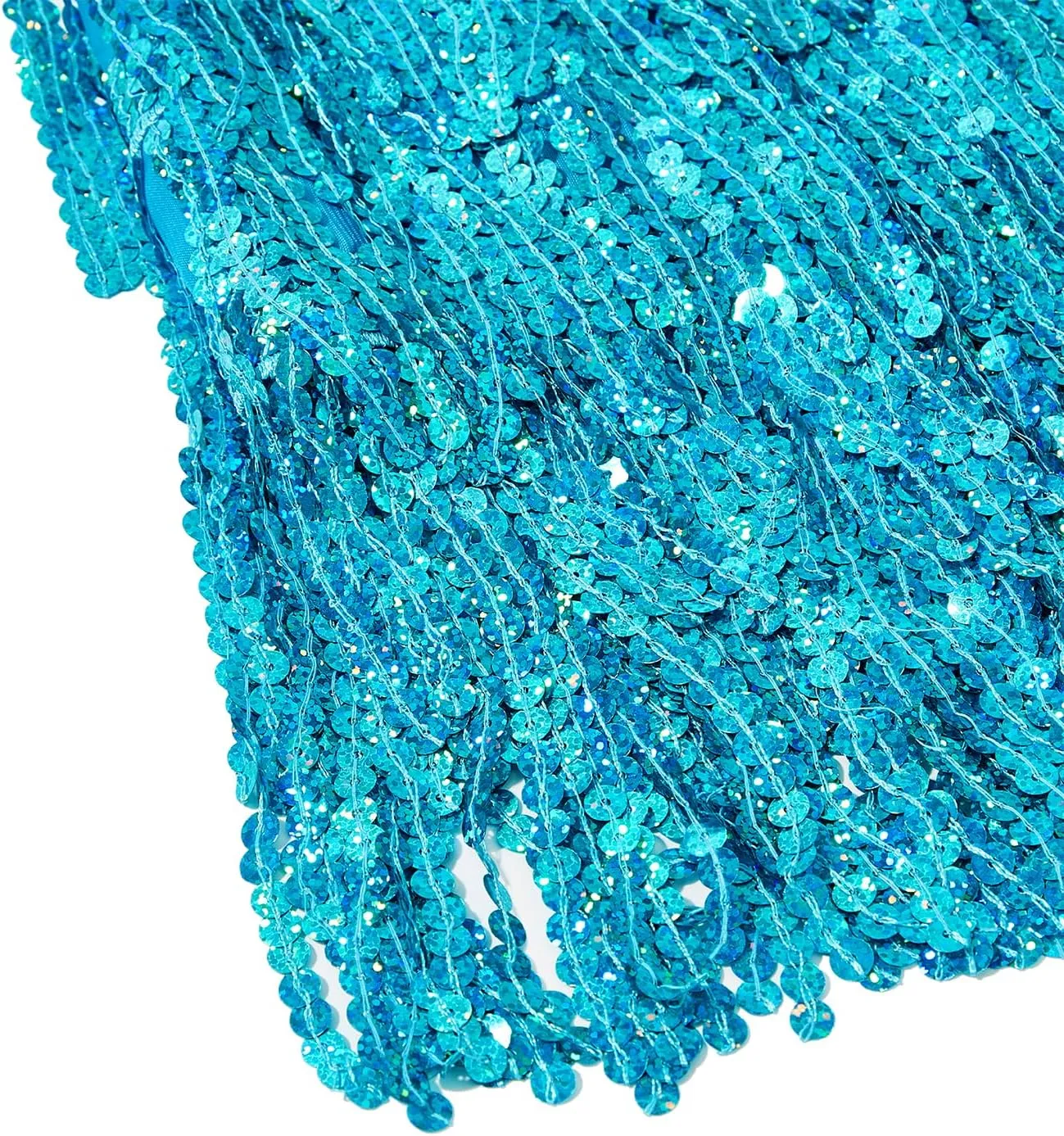 Zando Women's Belly Dance Hip Scarf Skirt Sparkly Tassel Disco Outfits Sequin Wrap Rave Costumes Fringe Skirt